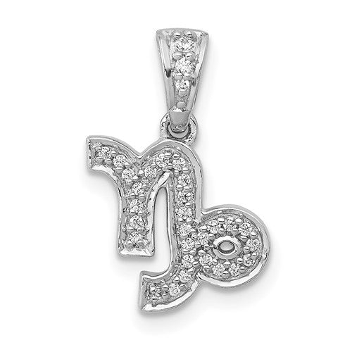 14k-white-gold-diamond-capricorn-zodiac-pendant-SolomonJeweler-Wichita-KS-CustomJewelry