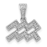 14k-white-gold-diamond-aquarius-zodiac-pendant-SolomonJeweler-Wichita-KS-CustomJewelry