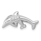 14k-white-gold-diamond-dolphins-chain-slide-SolomonJeweler-Wichita-KS-CustomJewelry