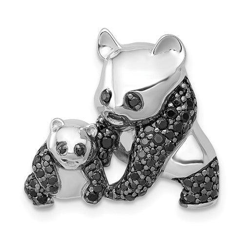 14k-white-gold-black-diamond-pandas-chain-slide-SolomonJeweler-Wichita-KS-CustomJewelry