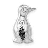 14k-white-gold-black-diamond-penguins-chain-slide-SolomonJeweler-Wichita-KS-CustomJewelry