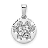 14k-white-gold-diamond-paw-print-in-circle-pendant-SolomonJeweler-Wichita-KS-CustomJewelry