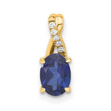 14k-oval-created-sapphire-and-diamond-pendant-SolomonJeweler-Wichita-KS-CustomJewelry