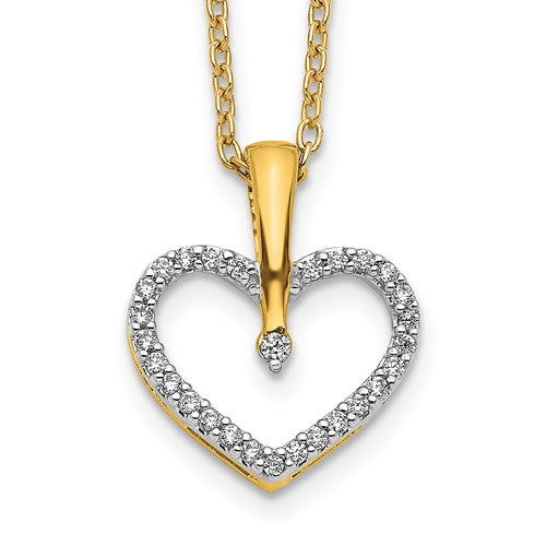 14k-yellow-gold-diamond-heart-pendant-necklace-SolomonJeweler-Wichita-KS-CustomJewelry