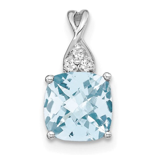 14k-white-gold-checkerboard-aquamarine-and-diamond-pendant-SolomonJeweler-Wichita-KS-CustomJewelry