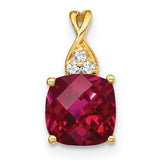 14k-checkerboard-created-ruby-and-diamond-pendant-SolomonJeweler-Wichita-KS-CustomJewelry