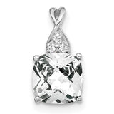 14k-white-gold-checkerboard-white-topaz-and-diamond-pendant-SolomonJeweler-Wichita-KS-CustomJewelry