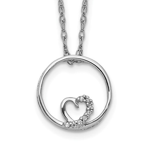 14k-white-gold-circle-and-heart-18-inch-necklace-SolomonJeweler-Wichita-KS-CustomJewelry