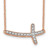 14k-rose-gold-diamond-sideways-cross-18in-necklace-SolomonJeweler-Wichita-KS-CustomJewelry