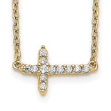14k-diamond-sideways-cross-18in-necklace-SolomonJeweler-Wichita-KS-CustomJewelry