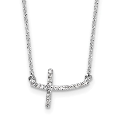 14k-white-gold-diamond-sideways-cross-18-in-necklace-SolomonJeweler-Wichita-KS-CustomJewelry