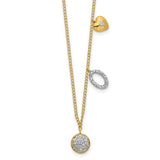 14k-diamond-two-circle-and-heart-18-inch-necklace-SolomonJeweler-Wichita-KS-CustomJewelry