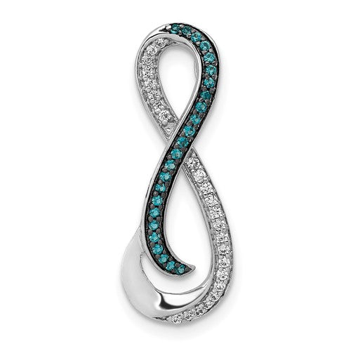 14k-white-gold-1-5ct-diamond-blue-diamond-infinity-chain-slide-SolomonJeweler-Wichita-KS-CustomJewelry