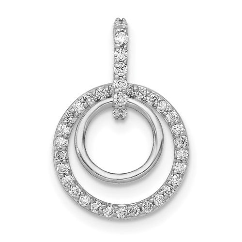 14k-white-gold-1-4ct-diamond-double-circle-dangle-pendant-SolomonJeweler-Wichita-KS-CustomJewelry