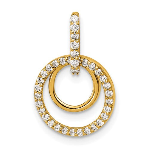 14k-1-4ct-diamond-double-circle-dangle-pendant-SolomonJeweler-Wichita-KS-CustomJewelry