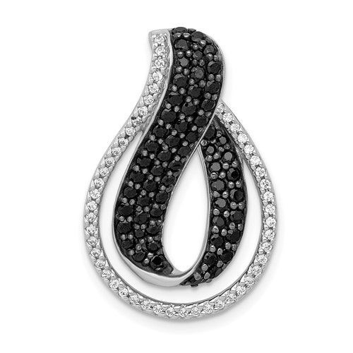 14k-white-gold-1-1-10ct-black-and-white-diamond-twist-loop-slide-SolomonJeweler-Wichita-KS-CustomJewelry