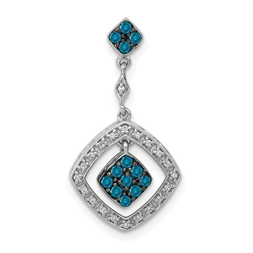 14k-white-gold-1-4ct-white-and-blue-diamond-dangle-pendant-SolomonJeweler-Wichita-KS-CustomJewelry