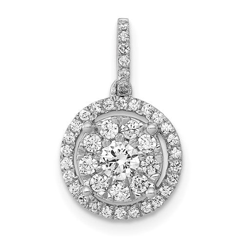 14k-white-gold-1-2ct-diamond-round-halo-cluster-pendant-SolomonJeweler-Wichita-KS-CustomJewelry