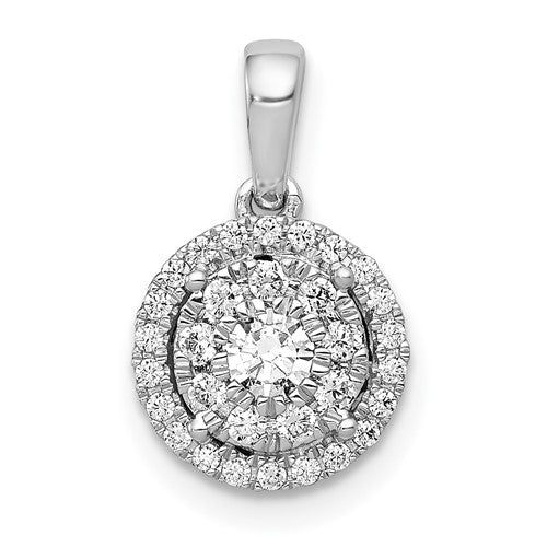 14k-white-gold-1-3ct-diamond-round-halo-cluster-pendant-SolomonJeweler-Wichita-KS-CustomJewelry
