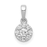 14k-white-gold-1-4ct-diamond-circle-cluster-pendant-SolomonJeweler-Wichita-KS-CustomJewelry
