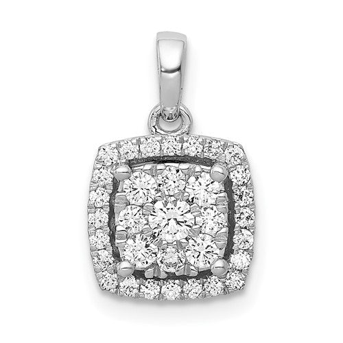 14k-white-gold-1-2ct-diamond-square-cluster-pendant-SolomonJeweler-Wichita-KS-CustomJewelry