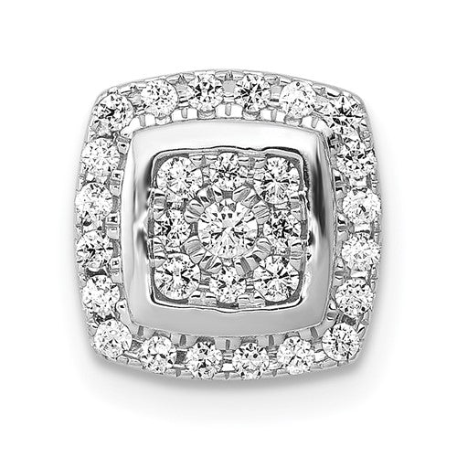 14k-white-gold-1-3ct-diamond-square-cluster-chain-slide-pendant-SolomonJeweler-Wichita-KS-CustomJewelry