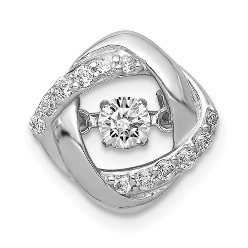 14k-white-gold-1-4ct-vibrant-diamond-entwined-squares-chain-slide-SolomonJeweler-Wichita-KS-CustomJewelry