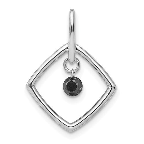 14k-white-gold-1-6ct-black-diamond-dangle-pendant-SolomonJeweler-Wichita-KS-CustomJewelry