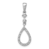 14k-white-gold-1-8ct-vintage-teardrop-diamond-pendant-SolomonJeweler-Wichita-KS-CustomJewelry