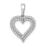 14k-white-gold-1-4ct-diamond-2-row-heart-pendant-SolomonJeweler-Wichita-KS-CustomJewelry