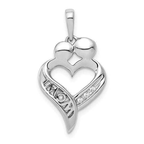 14k-white-gold-diamond-mom-heart-pendant-SolomonJeweler-Wichita-KS-CustomJewelry
