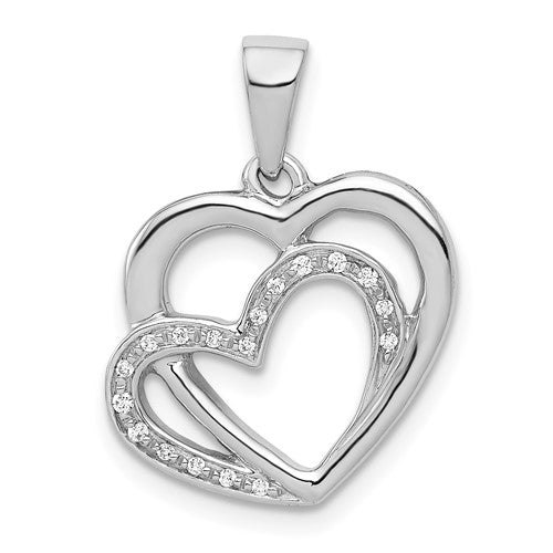 14k-white-gold-diamond-entwined-hearts-pendant-SolomonJeweler-Wichita-KS-CustomJewelry