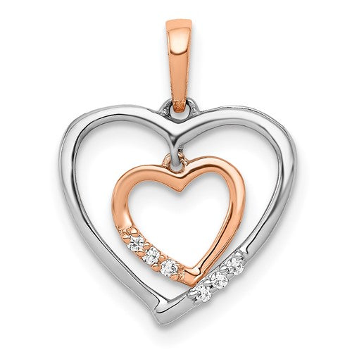 14kt-white-w-rose-gold-heart-charm-diamond-heart-pendant-SolomonJeweler-Wichita-KS-CustomJewelry
