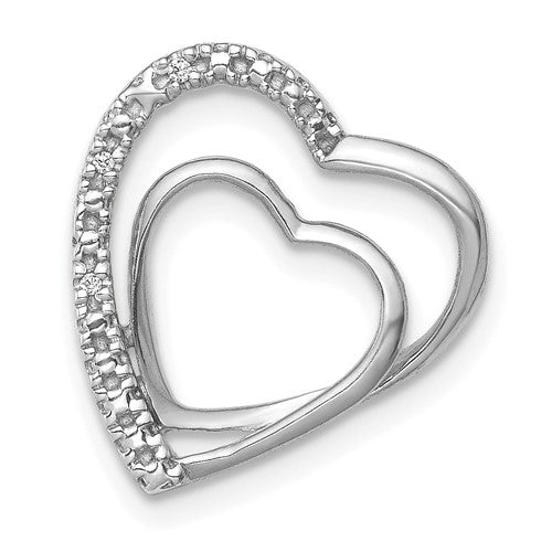 14k-white-gold-01ct-diamond-double-heart-chain-slide-SolomonJeweler-Wichita-KS-CustomJewelry