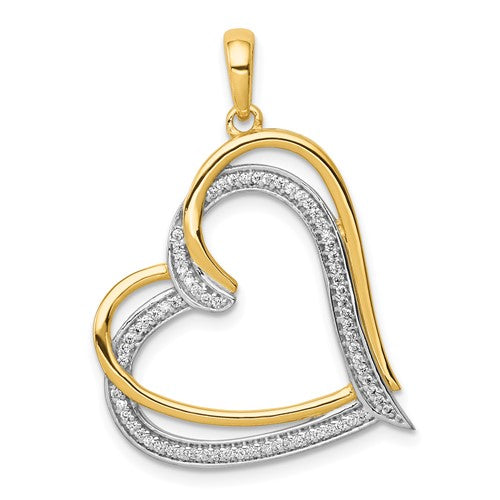 14k-1-6ct-diamond-double-heart-pendant-SolomonJeweler-Wichita-KS-CustomJewelry