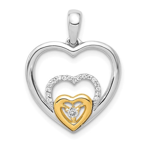 14k-two-tone-1-15ct-diamond-triple-heart-pendant-SolomonJeweler-Wichita-KS-CustomJewelry