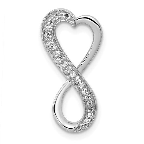 14k-white-gold-diamond-freeform-heart-infinity-chain-slide-SolomonJeweler-Wichita-KS-CustomJewelry