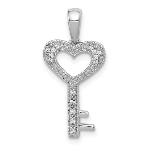 14k-white-gold-1-20ct-diamond-heart-key-pendant-SolomonJeweler-Wichita-KS-CustomJewelry