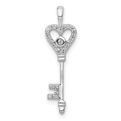 14k-white-gold-1-10ct-diamond-heart-key-pendant-SolomonJeweler-Wichita-KS-CustomJewelry