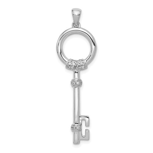 14k-white-gold-diamond-circle-key-pendant-SolomonJeweler-Wichita-KS-CustomJewelry