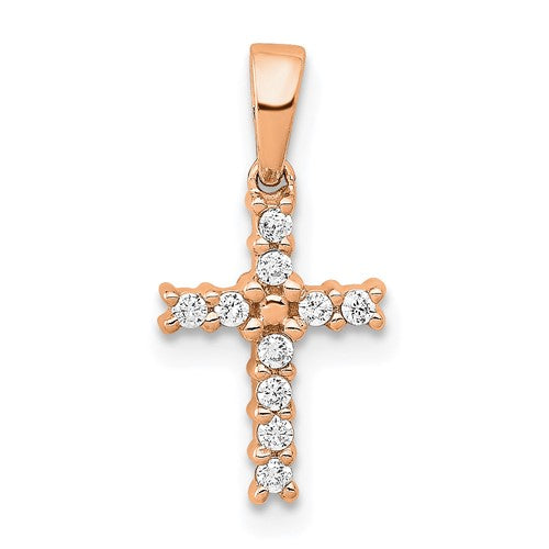 14k-rose-gold-diamond-latin-cross-pendant-SolomonJeweler-Wichita-KS-CustomJewelry