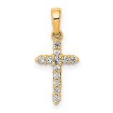 14k-yellow-gold-polished-diamond-cross-pendant-SolomonJeweler-Wichita-KS-CustomJewelry