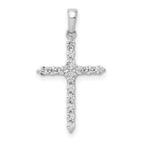 14k-white-gold-polished-1-4ct-diamond-cross-pendant-SolomonJeweler-Wichita-KS-CustomJewelry