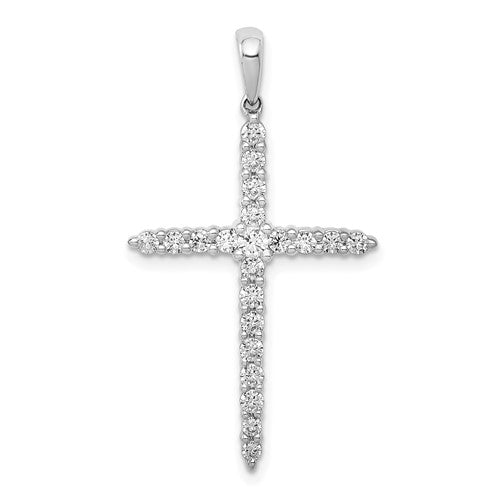 14k-white-gold-polished-1-2ct-diamond-cross-pendant-SolomonJeweler-Wichita-KS-CustomJewelry
