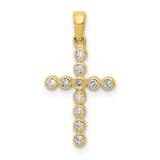 14k-polished-1-10ct-diamond-cross-pendant-SolomonJeweler-Wichita-KS-CustomJewelry