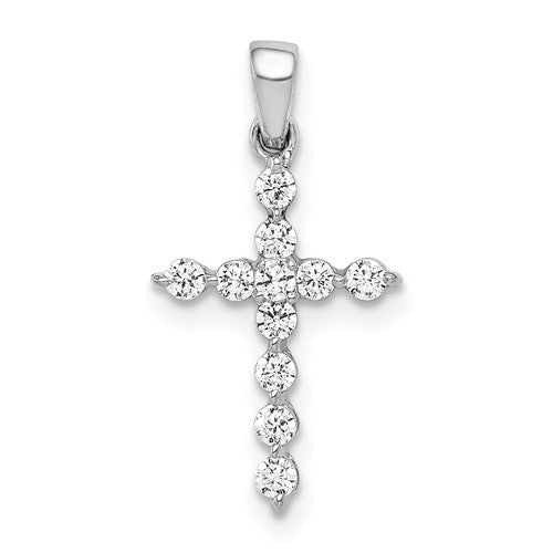 14k-white-gold-1-4ct-diamond-cross-pendant-SolomonJeweler-Wichita-KS-CustomJewelry