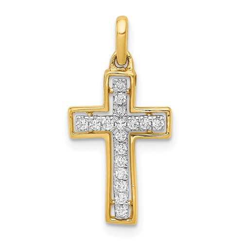 14k-and-rhodium-1-8ct-diamond-cross-pendant-SolomonJeweler-Wichita-KS-CustomJewelry