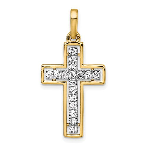 14k-and-rhodium-diamond-cross-pendant-SolomonJeweler-Wichita-KS-CustomJewelry