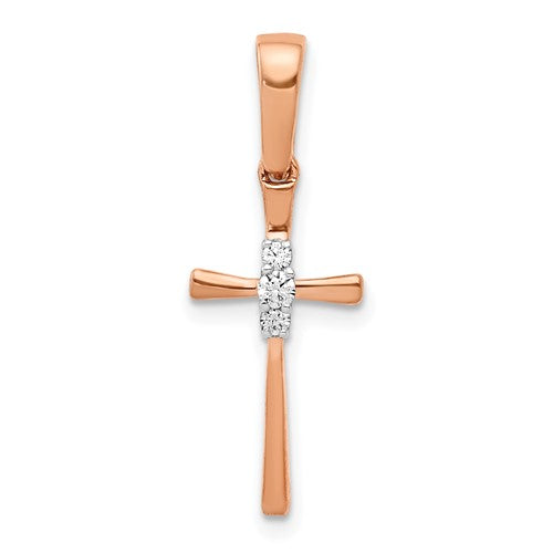 14k-rose-gold-03ct-diamond-cross-pendant-SolomonJeweler-Wichita-KS-CustomJewelry