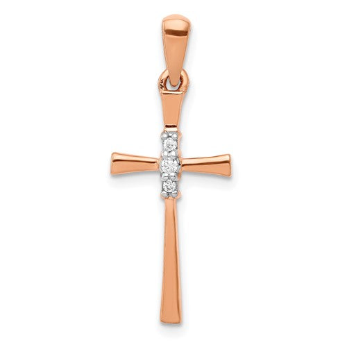 14k-rose-gold-1-20ct-diamond-cross-pendant-SolomonJeweler-Wichita-KS-CustomJewelry